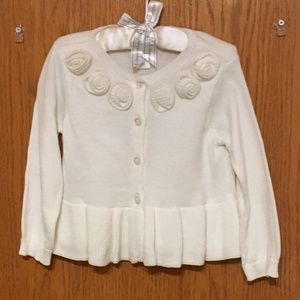 First impression Girl White Long Sleeve Sweater size 18 month, 24 month.